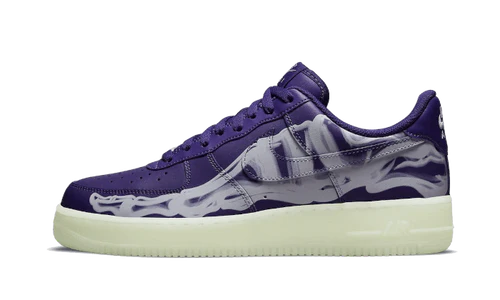 Nike Air Force 1 Low '07 QS Purple Skeleton Halloween (2021) (CU8067-500) | SneakerClassics