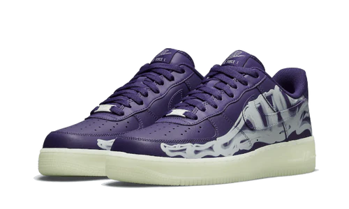 Nike Air Force 1 Low '07 QS Purple Skeleton Halloween (2021) (CU8067-500) | SneakerClassics