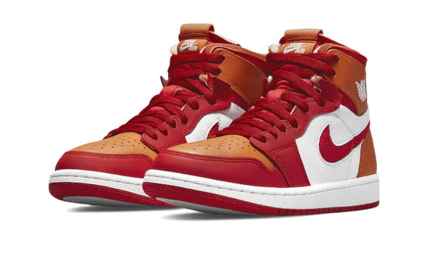Jordan 1 High Zoom Air CMFT Fire Red Hot Curry (Women's) (CT0979-603) | SneakerClassics