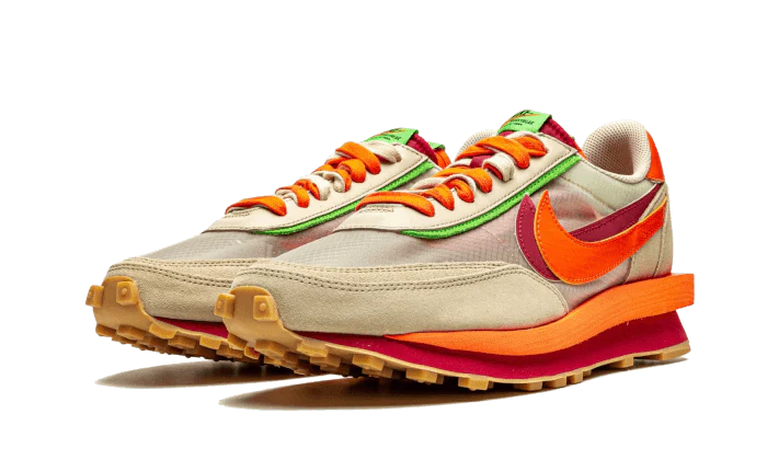 Nike LD Waffle sacai CLOT Kiss of Death Net Orange Blaze (DH1347-100) | SneakerClassics