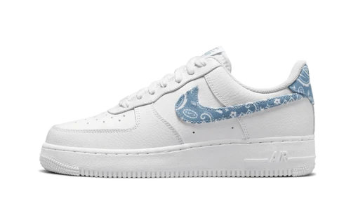 Nike Air Force 1 Low '07 Essential White Worn Blue Paisley (Women's) (DH4406-100) | SneakerClassics