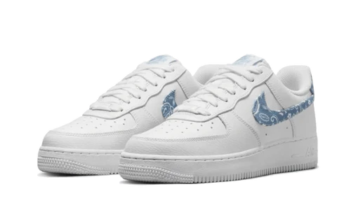 Nike Air Force 1 Low '07 Essential White Worn Blue Paisley (Women's) (DH4406-100) | SneakerClassics