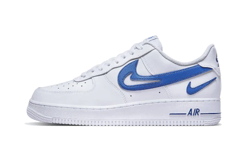 Nike Air Force 1 Low '07 FM Cut Out Swoosh White Game Royal (DR0143-100) | SneakerClassics