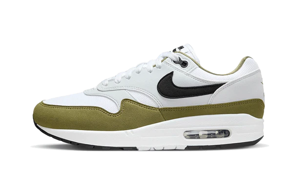 Nike Air Max 1 White Black Medium Olive (FD9082-102) | SneakerClassics