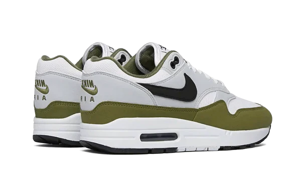 Nike Air Max 1 White Black Medium Olive (FD9082-102) | SneakerClassics