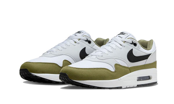 Nike Air Max 1 White Black Medium Olive (FD9082-102) | SneakerClassics