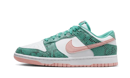 Nike Dunk Low Snakeskin Washed Teal Bleached Coral (DR8577-300) | SneakerClassics