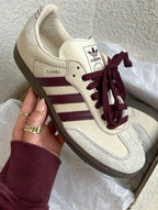 adidas Samba OG Wonder White Maroon (Women's) (IG1987) | SneakerClassics