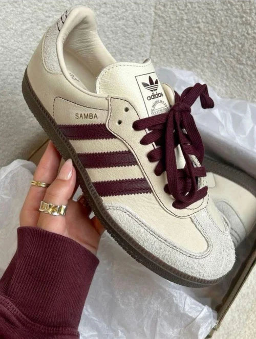 adidas Samba OG Wonder White Maroon (Women's) (IG1987) | SneakerClassics